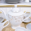 Service à Table en Porcelaine 72 Pièces Bravo Doré Motif 6