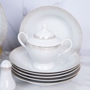 Service à Table en Porcelaine 72 Pièces Bravo Doré Motif 4