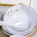 Service à Table en Porcelaine 72 Pièces Bravo Doré Motif 5