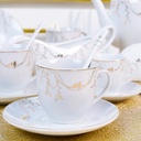 Service à Table en Porcelaine 72 Pièces Bravo Doré Motif 5