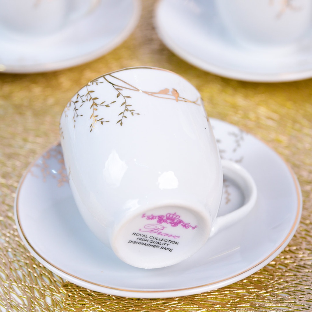 Service à Table en Porcelaine 72 Pièces Bravo Doré Motif 5