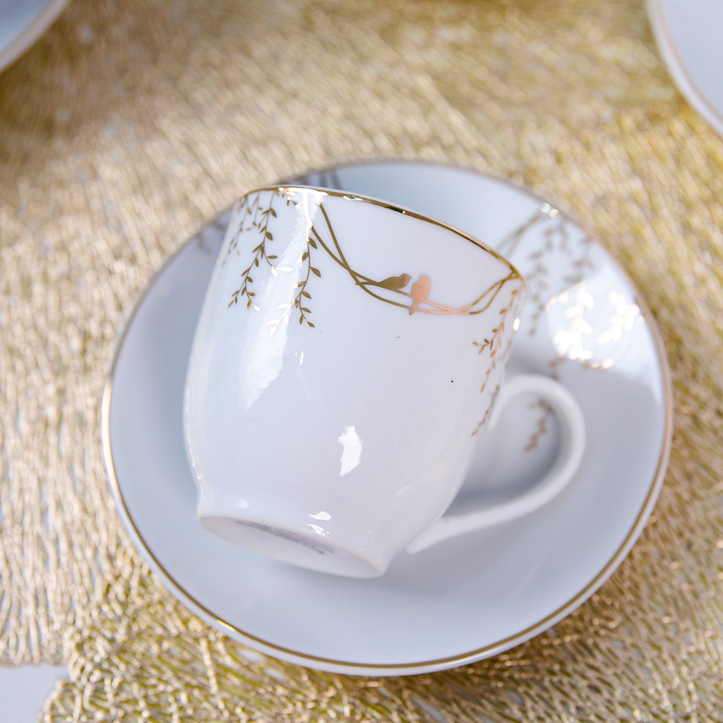 Service à Table en Porcelaine 72 Pièces Bravo Doré Motif 5