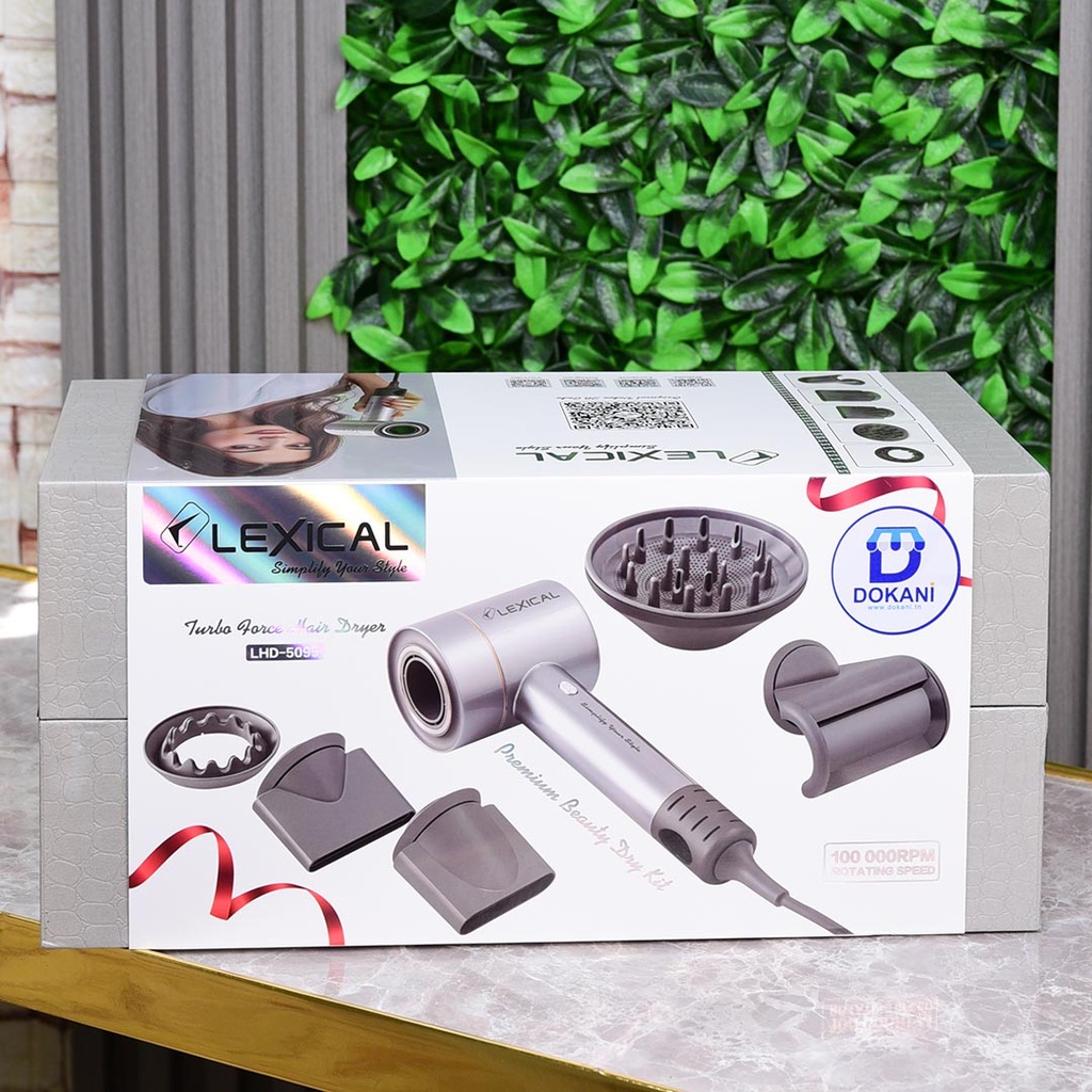 Séche Cheveux 5 en1 1800W Lexical 100000 RPM