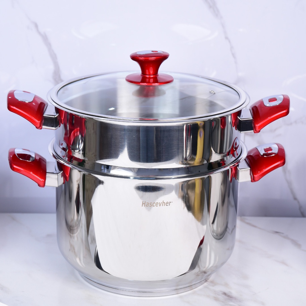 Batterie de Cuisine 29 Pièces Inox 18/10 Hascevher 