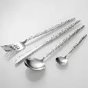 Coffret Ménagère 24 Pièces En Acier Inoxydable Argenté