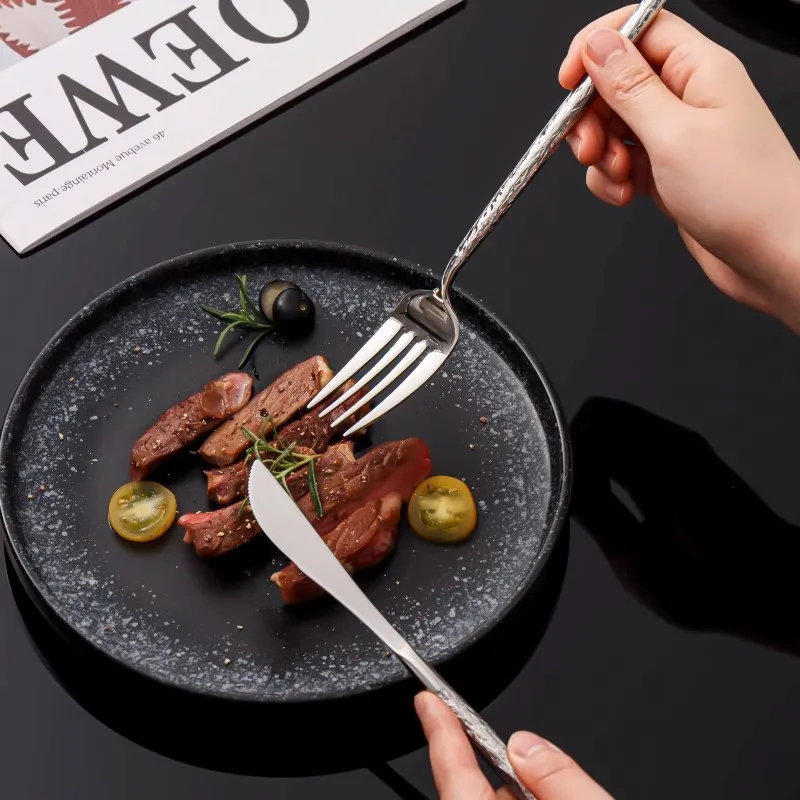 Coffret Ménagère 24 Pièces En Acier Inoxydable Argenté