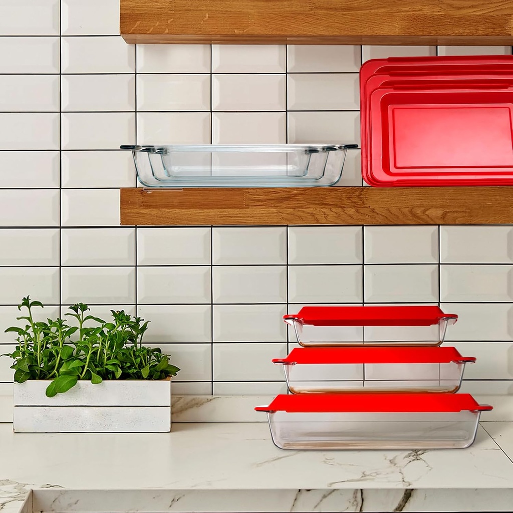 Set de 3 plat de cuisson Diamonds avec couvercle