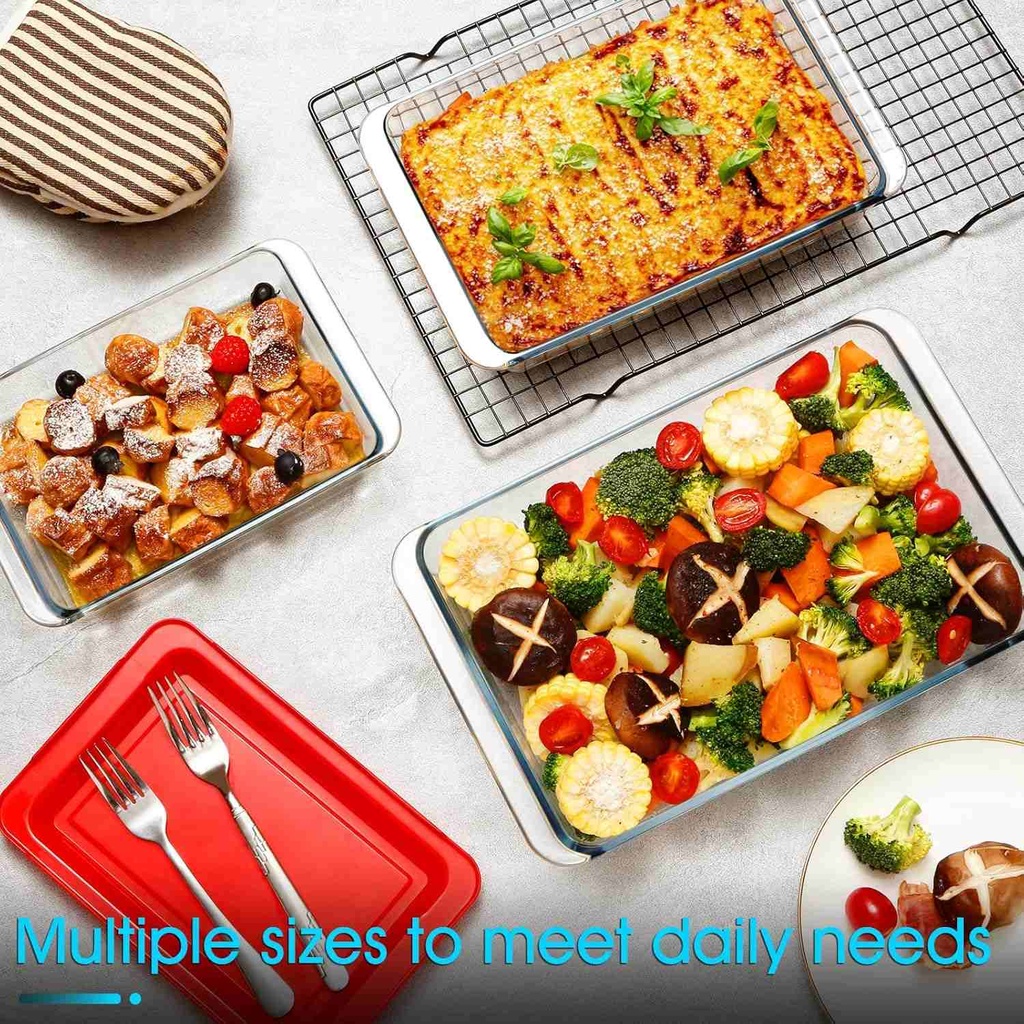 Set de 3 plat de cuisson Diamonds avec couvercle