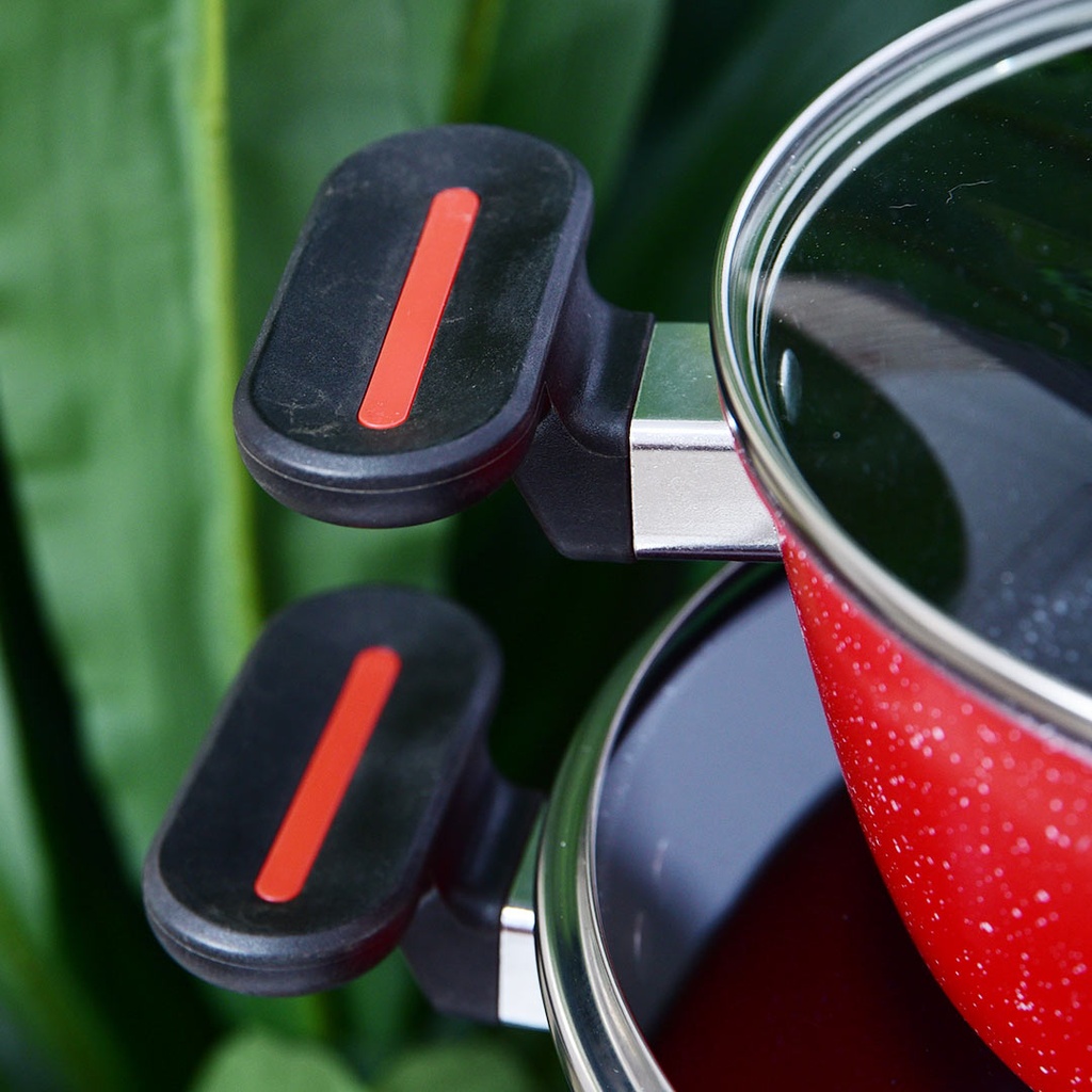 Ensemble de 4 Casseroles Hot Chef Rouge