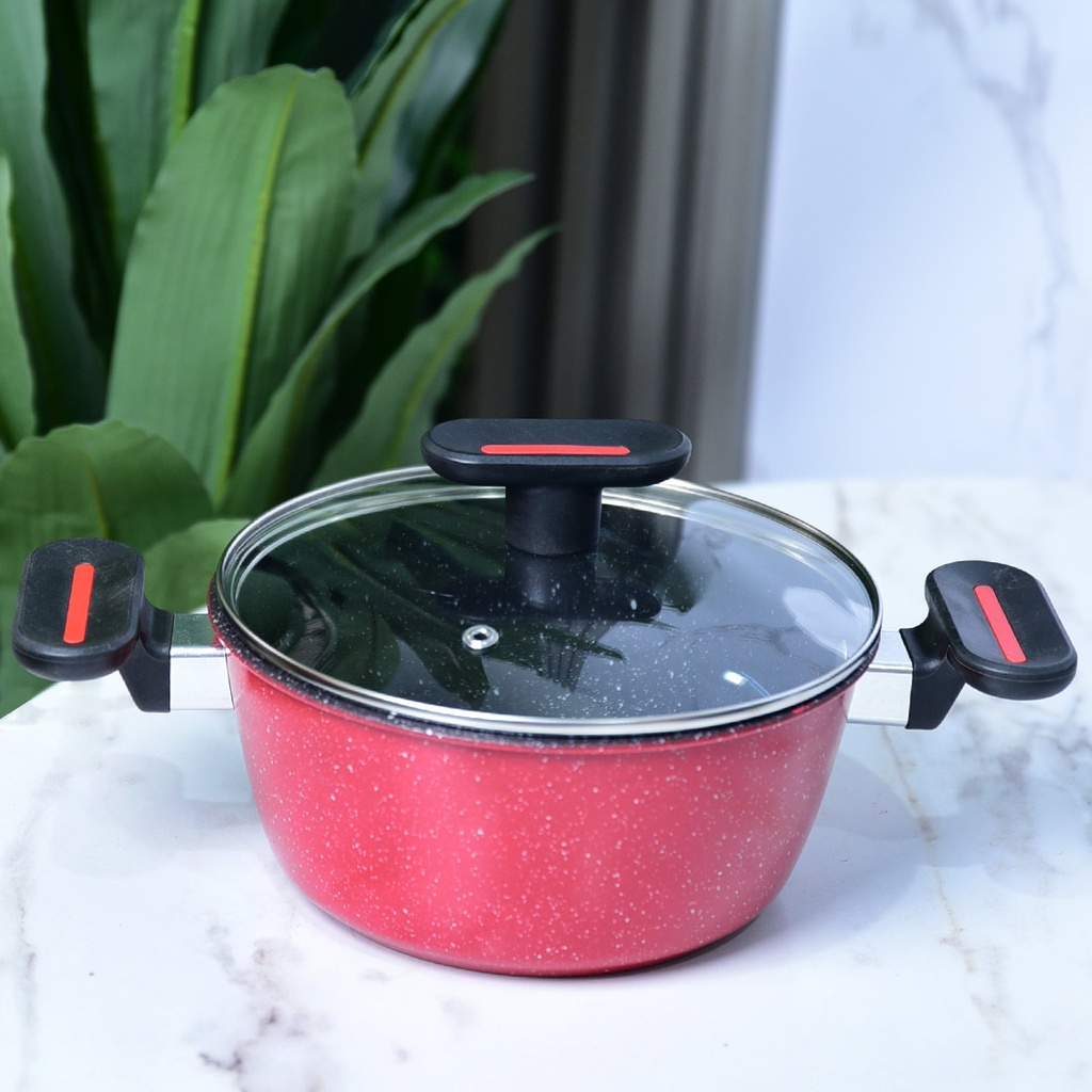 Ensemble de 4 Casseroles Hot Chef Rouge