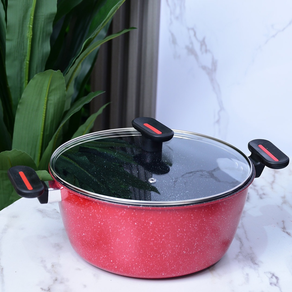 Ensemble de 4 Casseroles Hot Chef Rouge