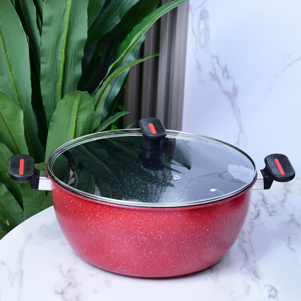 Ensemble de 4 Casseroles Hot Chef Rouge
