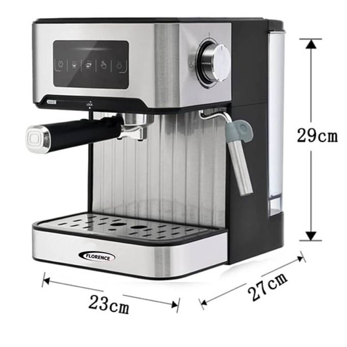 Machine À Café Expresso Cappuccino Latté Florence1050W 1,6 L Noir 