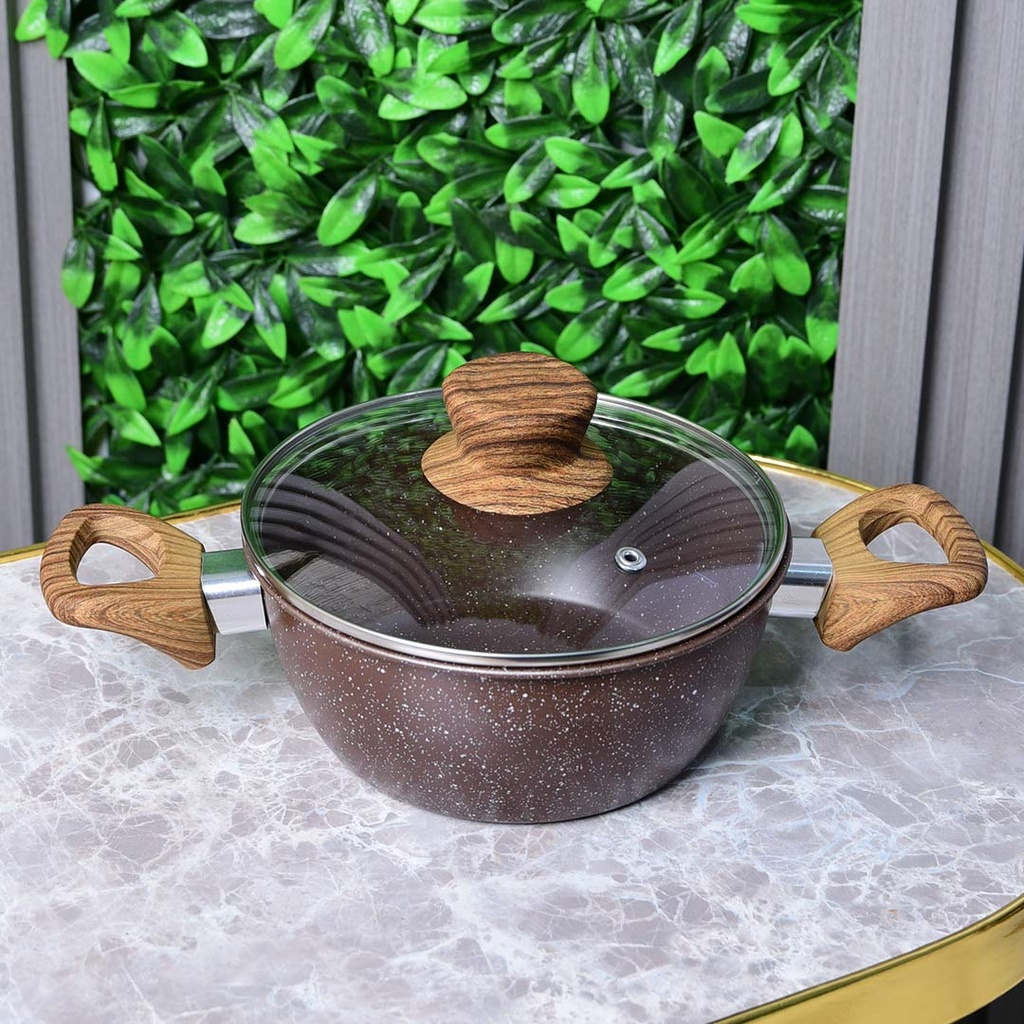 Ensemble de 3 Casseroles Hot Chef - Marron