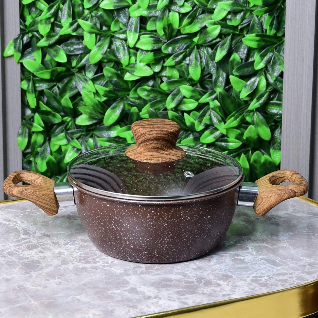 Ensemble de 3 Casseroles Hot Chef - Marron