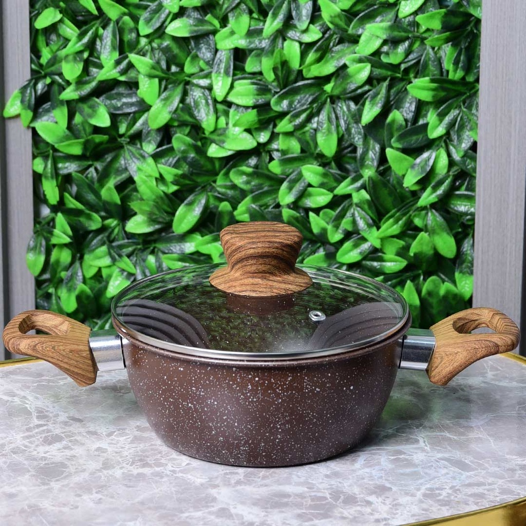 Ensemble de 3 Casseroles Hot Chef - Marron