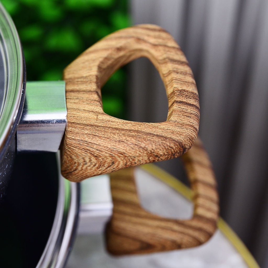 Ensemble de 3 Casseroles Hot Chef - Marron