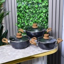 Ensemble de 3 Casseroles Hot Chef - Noir