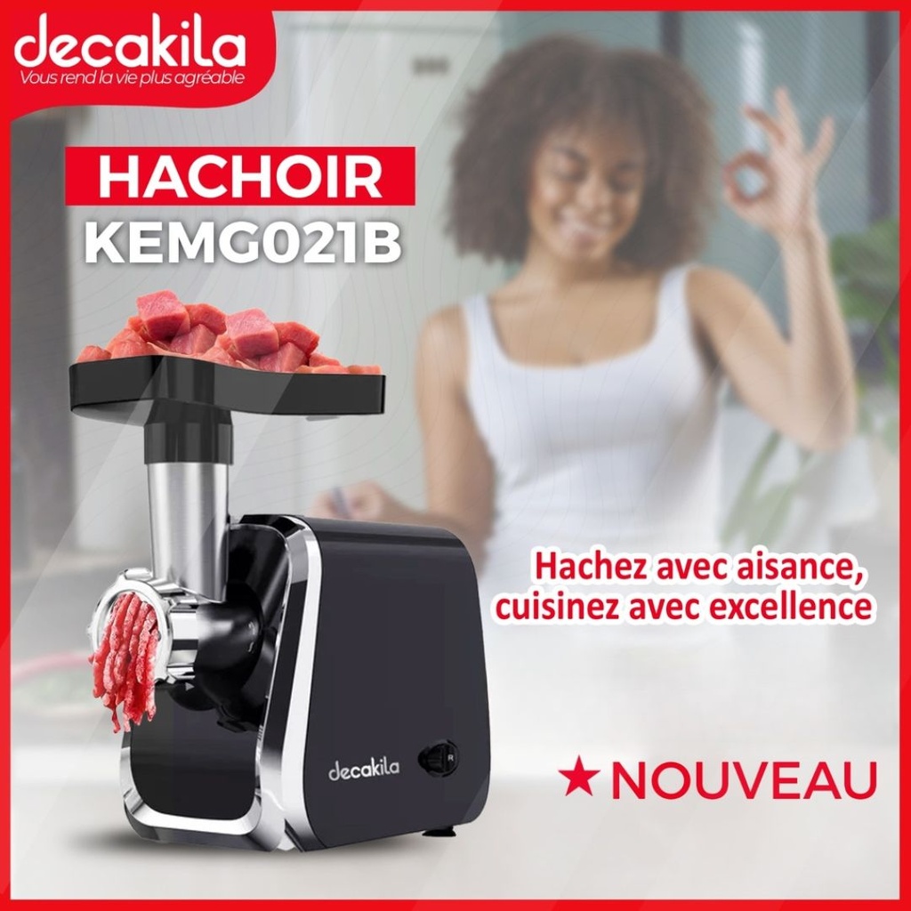 Decakila Hachoir à viande électrique 600W - 1,5kg