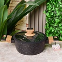 Marmite Granite Sizar 20 cm - Noir