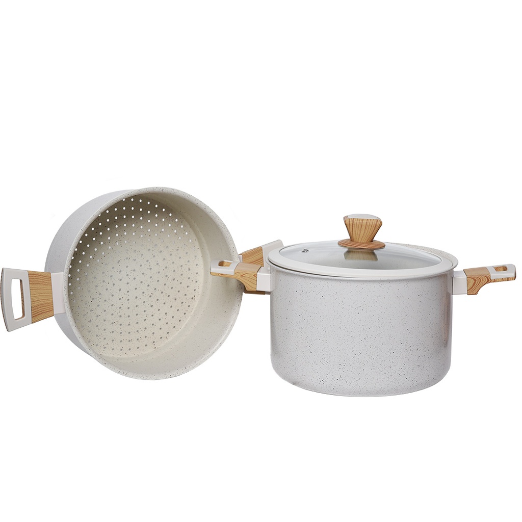 Couscoussier Granite Sizar 8 L 24 cm Beige