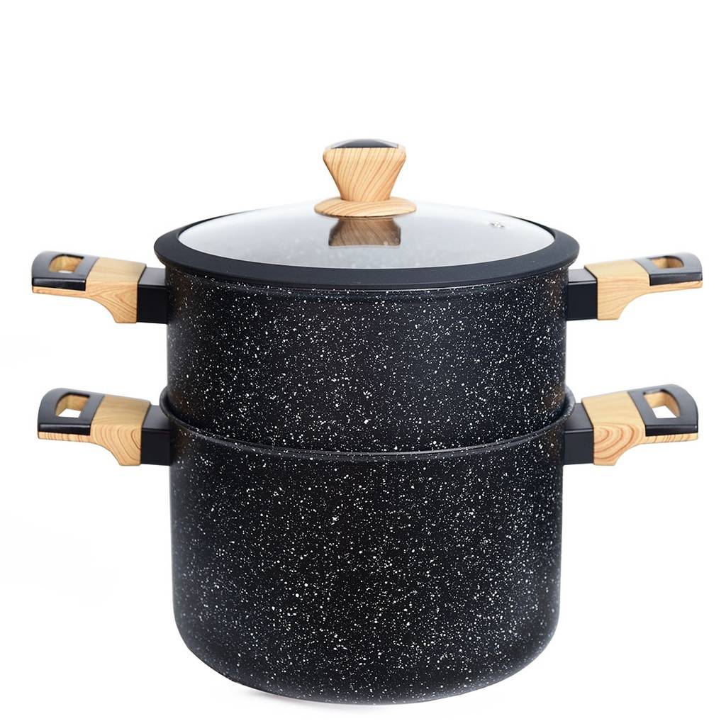 Couscoussier Granite Sizar 8 L 24 cm Noir