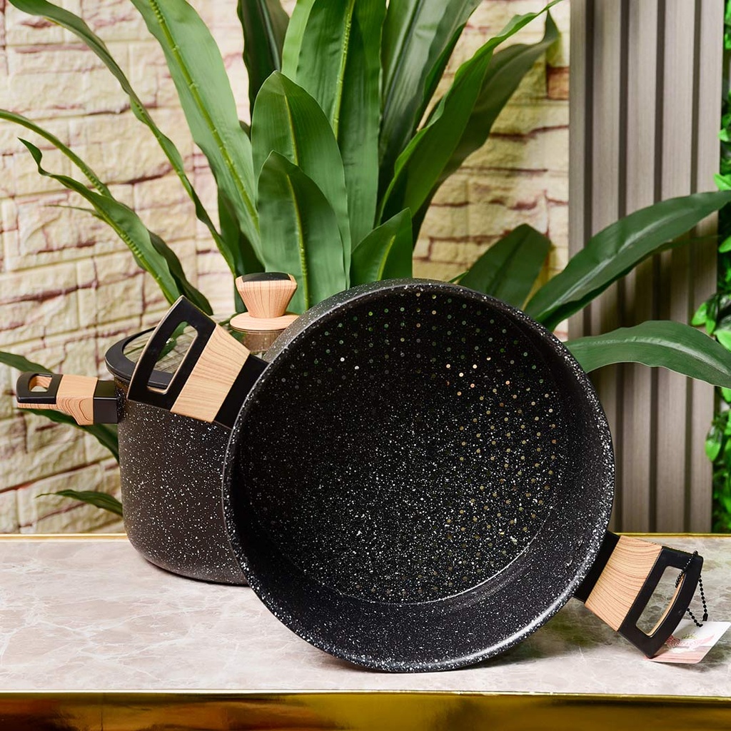 Couscoussier Granite Sizar  10 L 26 cm Noir