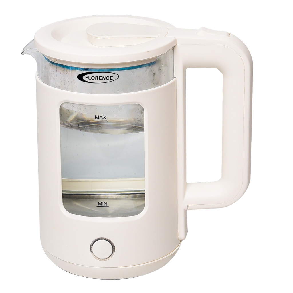 Bouilloire Électrique En Verre Florence 2L 2000W - Blanc