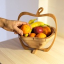 Panier À Fruits En Bois Décoratif Pliable En Forme Pomme