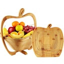 Panier À Fruits En Bois Décoratif Pliable En Forme Pomme