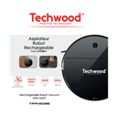 Aspirateur Robot Techwood 2 en 1, Aspiration & Nettoyage, Batterie Li-ion – TAR-2036