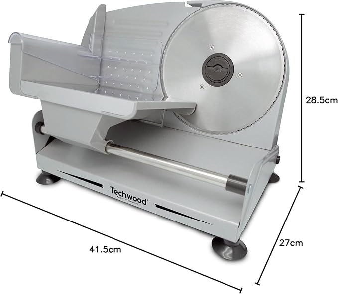 Trancheuse Électrique Techwood Lame Inox Ø190mm, Réglage 0-15cm & Pieds Antidérapants – TTR-890