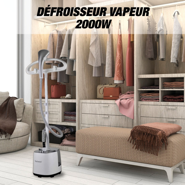 Défroisseur Vertical Techwood 2,8L, 2 Niveaux de Vapeur & Protection Thermique – TDV-2006