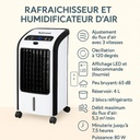 Rafraîchisseur d’Air Techwood 3L, 3 Vitesses, Oscillation 120° & Télécommande – TRF-7016