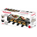 Grill Techwood 8 Raclettes & Pierre, Thermostat Réglable & Double Protection – TRGP-896