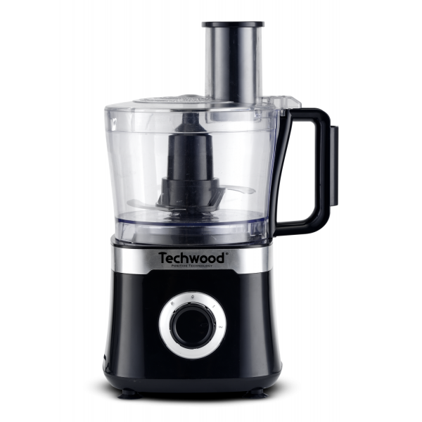 Robot Multifonction Techwood Noir 1,5L, 2 Vitesses + Impulsion, Décor Inox – TRO-6856