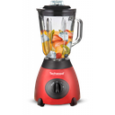 Blender Techwood Inox Grenat Bol Verre 1,5L, 2 Vitesses + Impulsions, 6 Lames Inox – TBLI-385