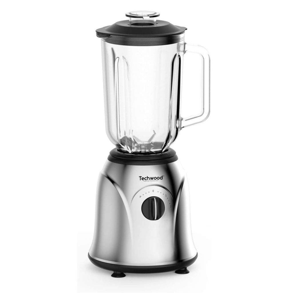 Blender Techwood Inox Bol Verre 1,5L, Variateur Vitesse & Lames Inox – TBLI-1060