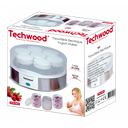 Yaourtière Techwood 7 Pots 1,05L Corps Plastique Inox & Couvercle Transparent – TYA-7001