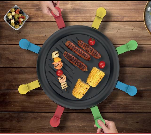 Raclette Techwood 6 Poêlons, Grill Démontable & Témoin Lumineux – TRA-64