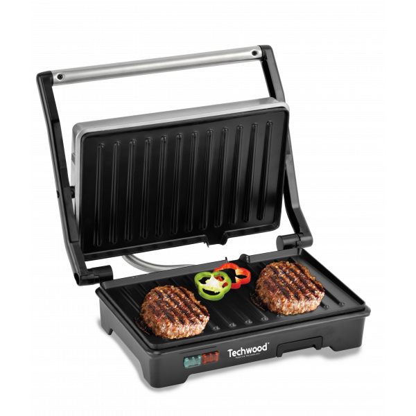 Panini Grill Techwood Contact, Témoin Lumineux & Contrôle Température – TPG-1756