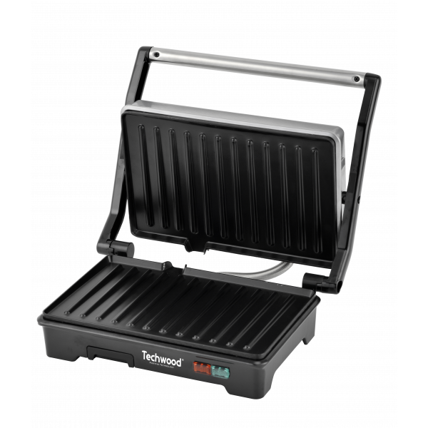 Panini Grill Techwood Contact, Témoin Lumineux & Contrôle Température – TPG-1756