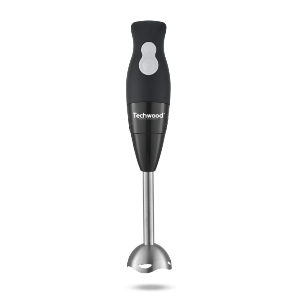 Mixeur Plongeant Techwood Noir 3en1 Pied Inox, Bol Hachoir 500ml & 2 Vitesses – TMS-8356