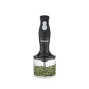 Mixeur Plongeant Techwood Noir 3en1 Pied Inox, Bol Hachoir 500ml & 2 Vitesses – TMS-8356