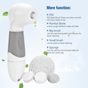 Brosse Cosmétique Visage & Corps Techwood, Tête Rotative & 4 Accessoires – TBV-313