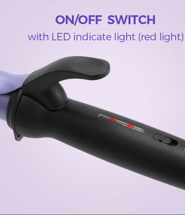 Fer à Boucler Techwood 40W, Cordon Rotatif & Plaques Céramique – TFB-237