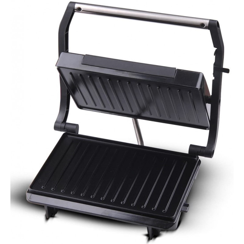 Panini Grill Techwood Contact Couvercle Noir, Témoin Lumineux & Contrôle Température – TPG-756