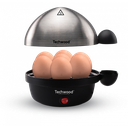 Cuit Œufs Techwood 3 en 1 Inox/Noir 7 Œufs, Cuisson Vapeur & Œufs au Plat, Arrêt Automatique – TO-007