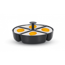 Cuit Œufs Techwood 3 en 1 Inox/Noir 7 Œufs, Cuisson Vapeur & Œufs au Plat, Arrêt Automatique – TO-007