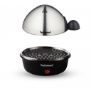 Cuit Œufs Techwood 3 en 1 Inox/Noir 7 Œufs, Cuisson Vapeur & Œufs au Plat, Arrêt Automatique – TO-007